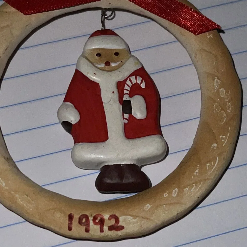 Russ Berrie Santa In A Reef 1992 Christmas Tree Ornament VGC # 5996